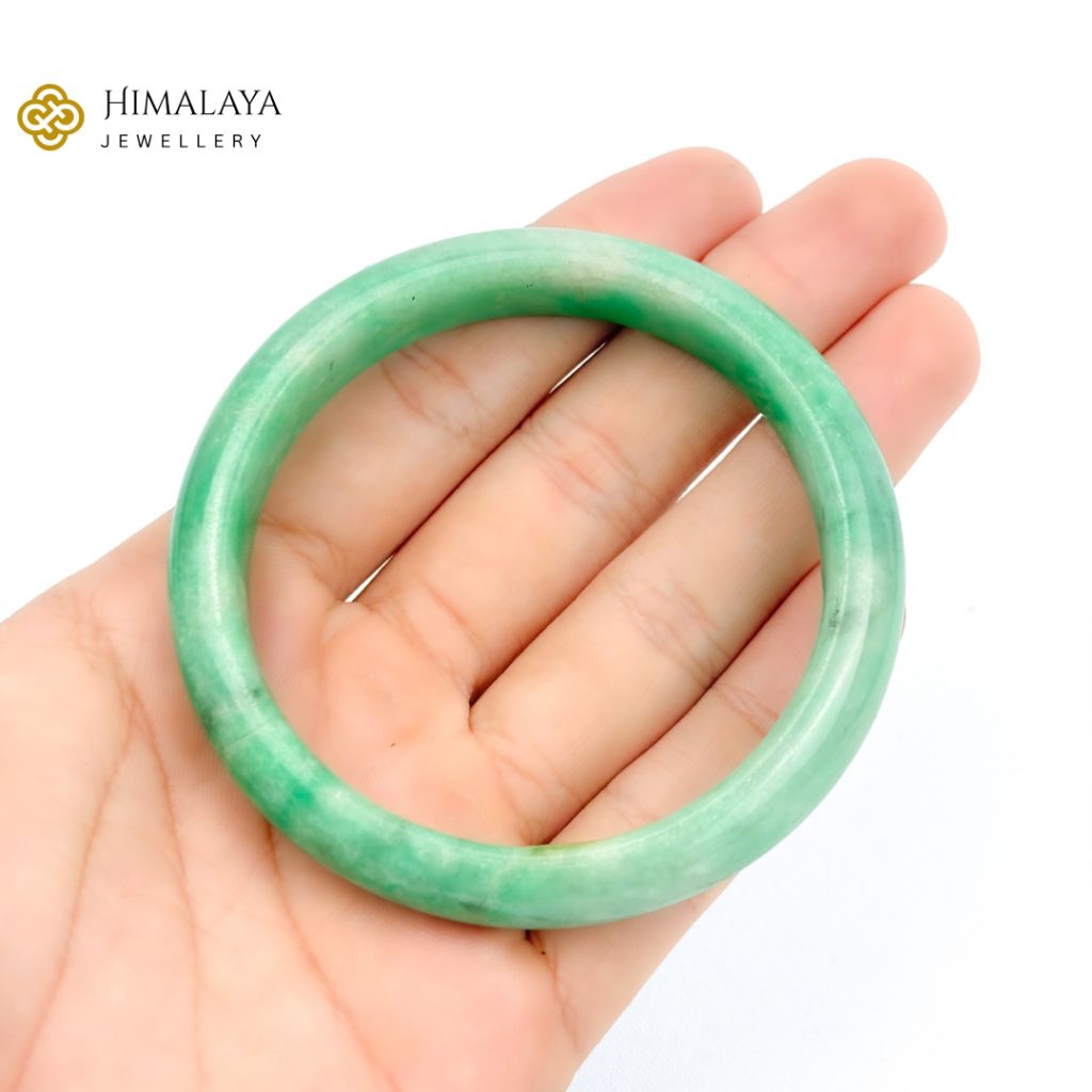 Gelang Wanita Bangle Batu Giok Asli Tampilan Mewah Stylish