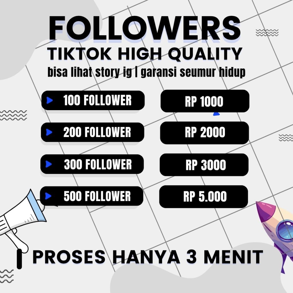 Followers Tiktok permanen indonesia kebutuhan sosmed beli follower murah