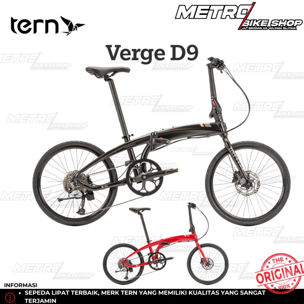 Tern Verge D9 Folding Bike tern ORIGINAL Sepeda lipat Seli Verge D9