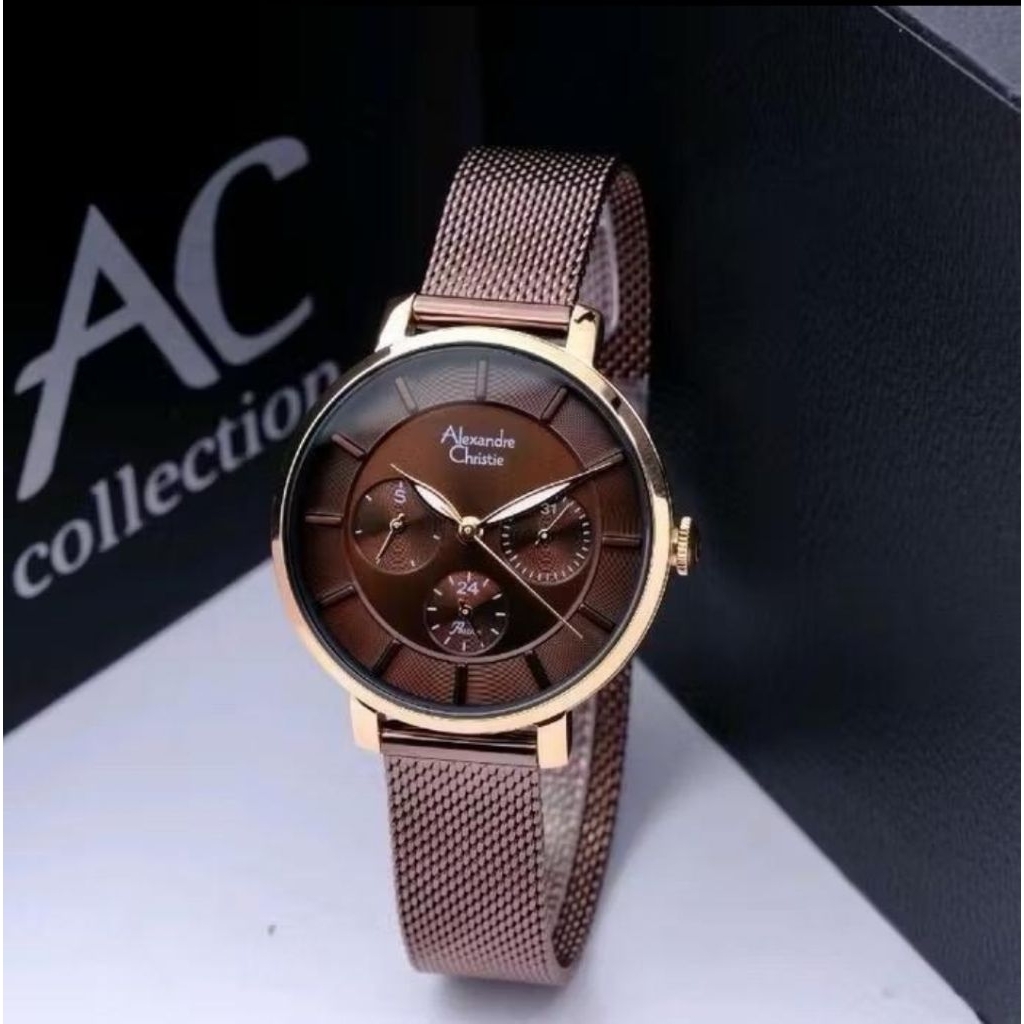 JAM TANGAN WANITA ALEXANDRE CHRISTIE AC 2A38 AC2A38 AC 2A55 AC2A55  AC 2916 AC 2870 MESH BAND ORIGIN