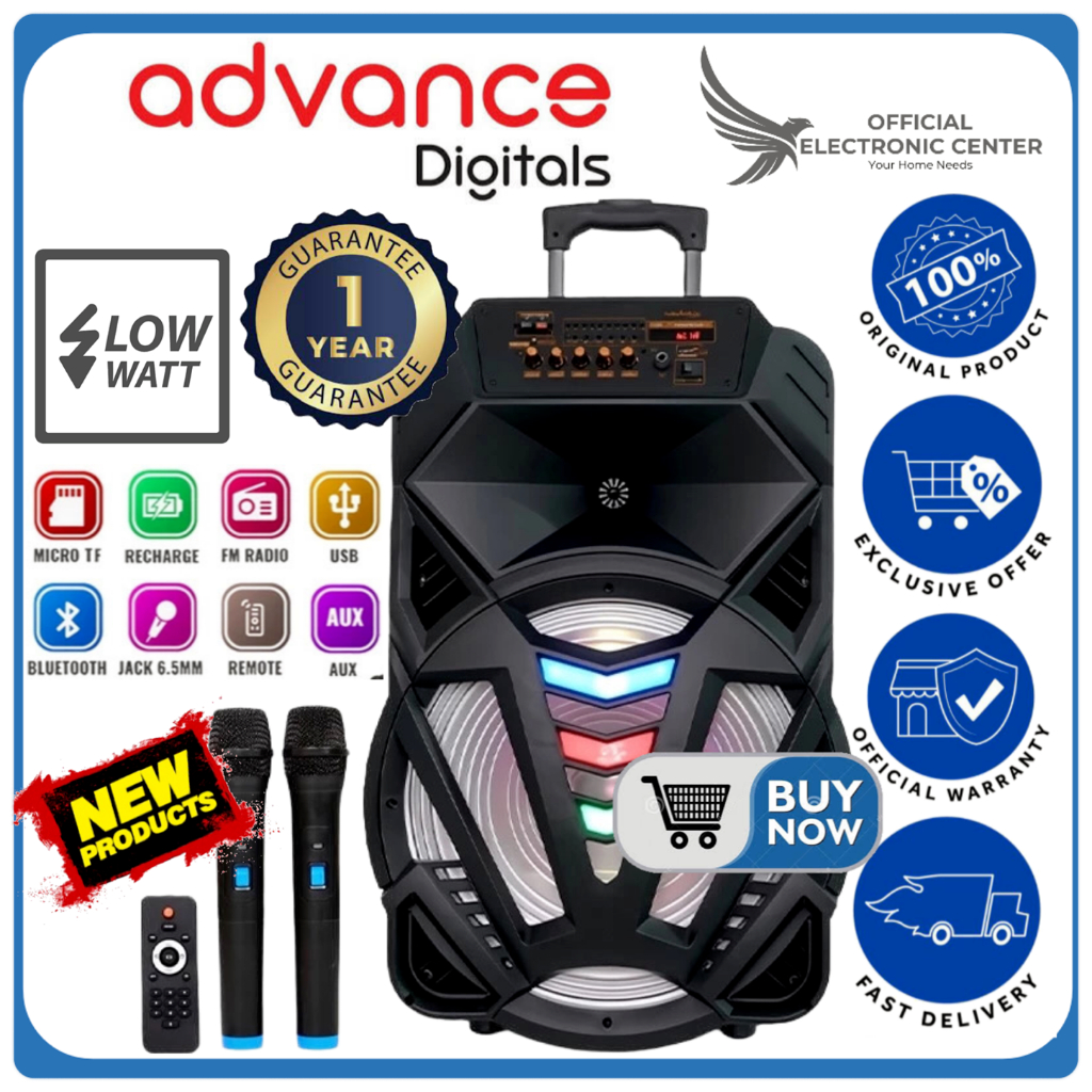 SPEAKER AKTIF ADVANCE K-1201N K1201 K 1201N BLUETOOTH WIRELESS 12INCH SPEAKER MULTIMEDIA ADVANCE SUA