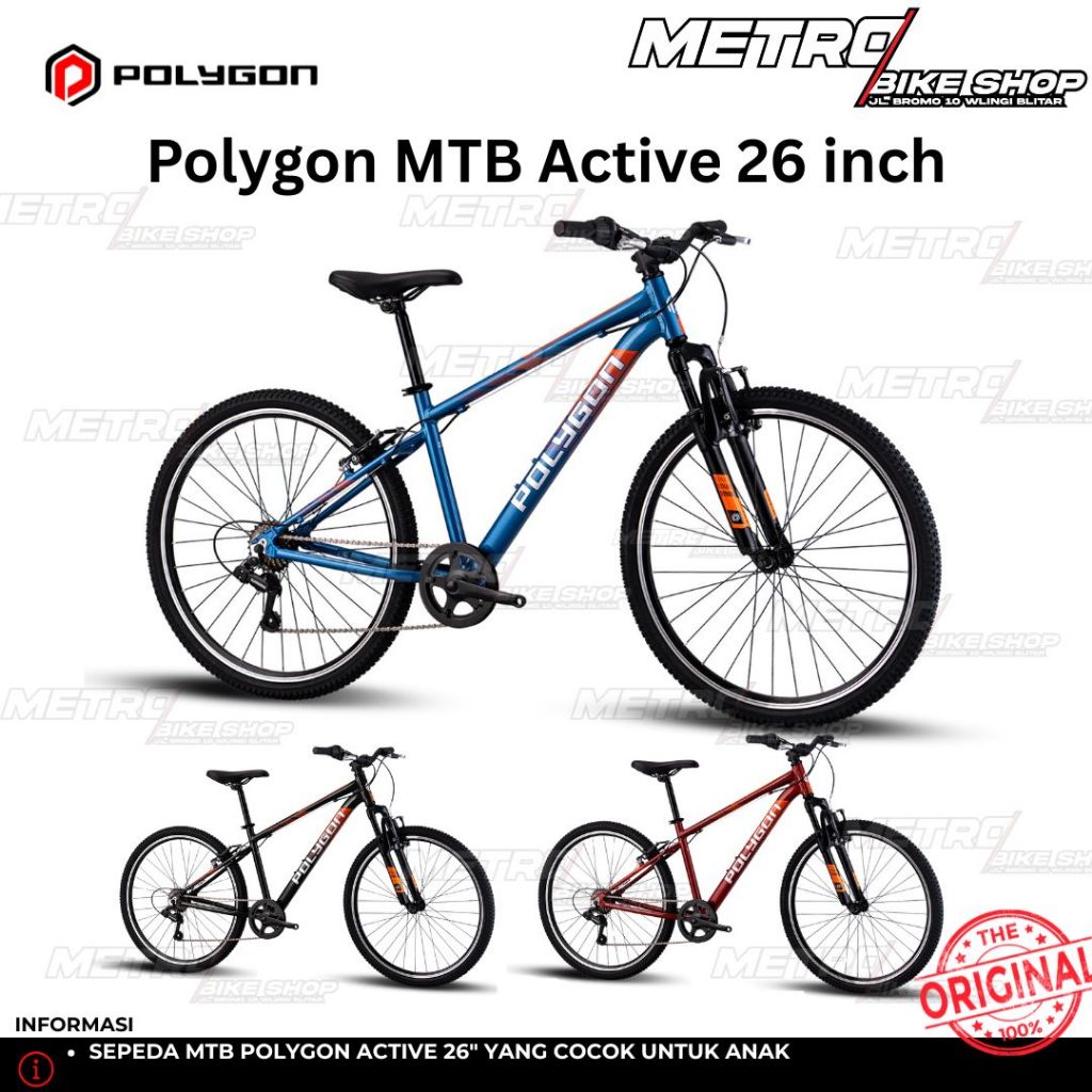 Polygon Active 26inch Sepeda gunung anak Polygon Sepeda MTB anak