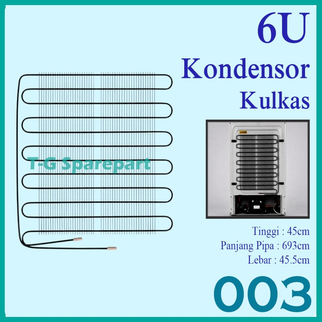 kondensor kulkas universal berbagai ukuran