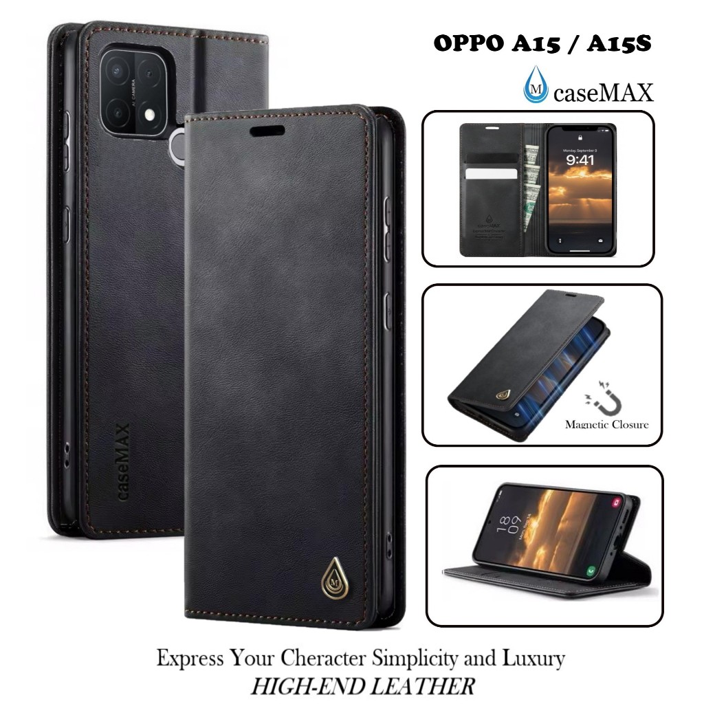 FLIP COVER OPPO A15 / A15S LEATHER CASE FLIP OPPO A15 / A15S