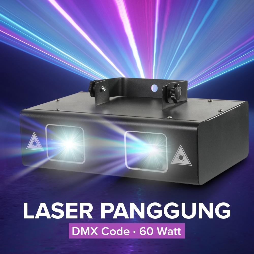 Lampu Laser Panggung RGB DMX 60W Full Color untuk Pencahayaan Panggung & Pesta