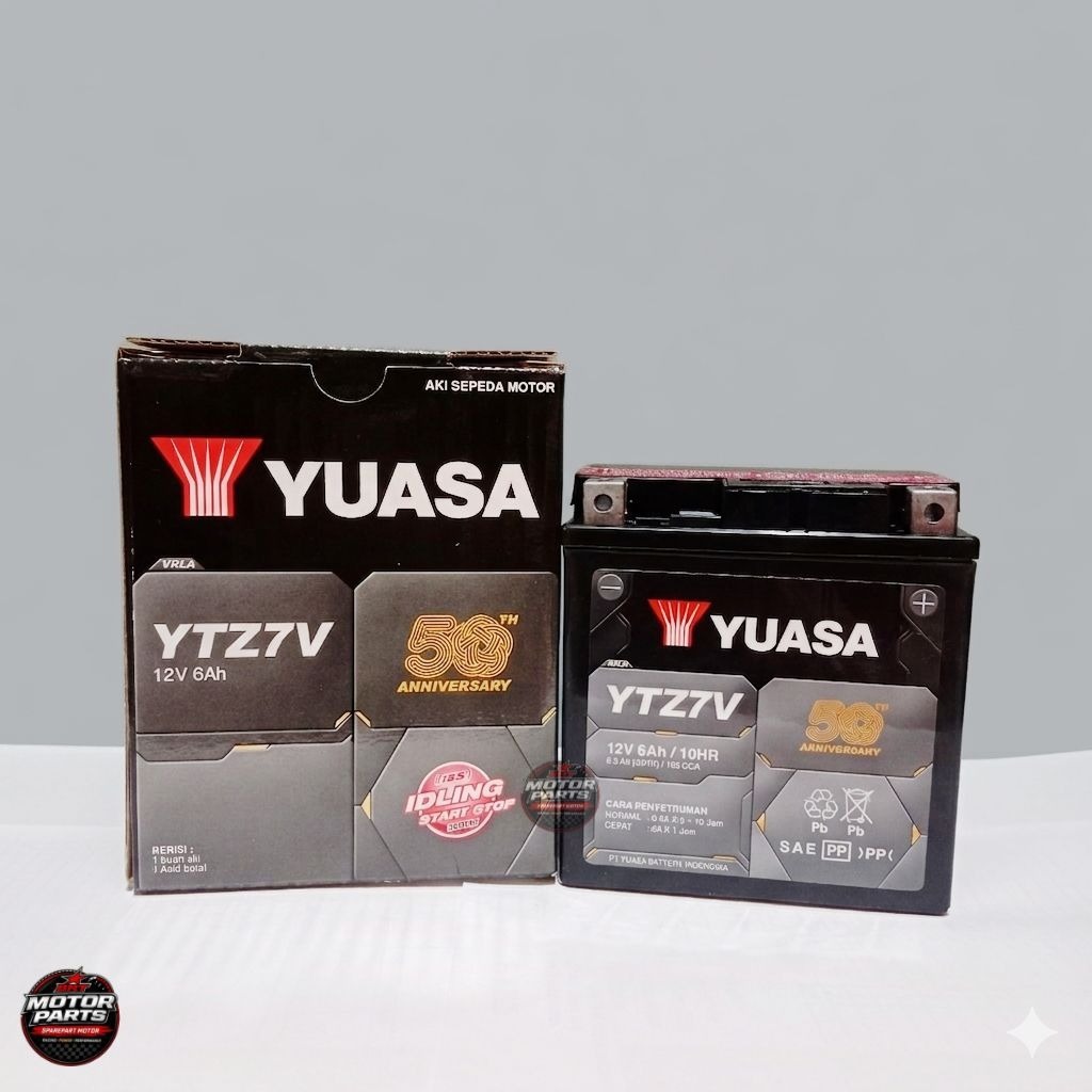 (READY) AKI YUASA YTZ7V 12V 6Ah | AKI MOTOR YAMAHA NMAX, AEROX, LEXI // AKI ORIGINAL YUASA