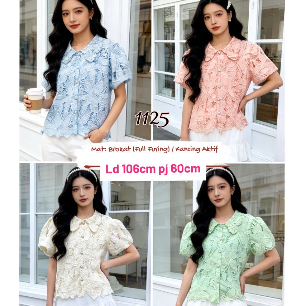 Blouse Brukat dan Rajut Korean, Bangkok Style Import All size