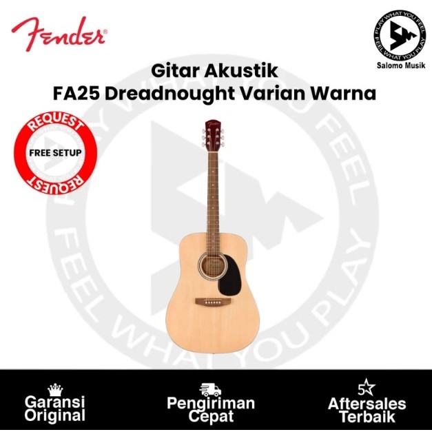 Gitar Akustik Fender FA25 Dreadnought Original