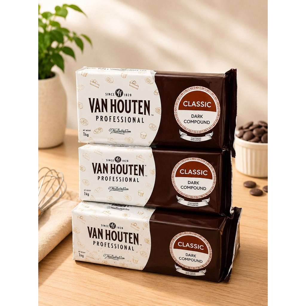 Van Houten Dark Compound | Coklat Batang Dark Compound Van Houten 1KG