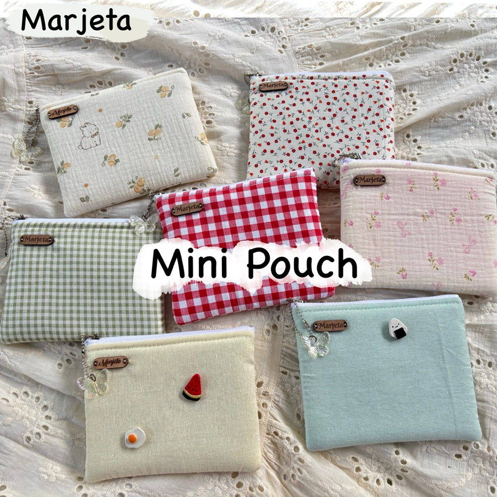 MARJETA mini pouch 15x12 cm / dompet koin / dompet kain / make up pouch / mini case / mini pouch / d