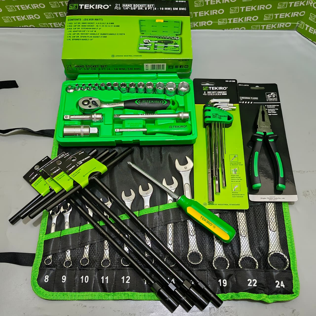 Tool kit Set Lengkap Tekiro / TEKIRO Paket Bengkel lengkap 6Set Box / Alat Bengkel /Peralatan Bengke