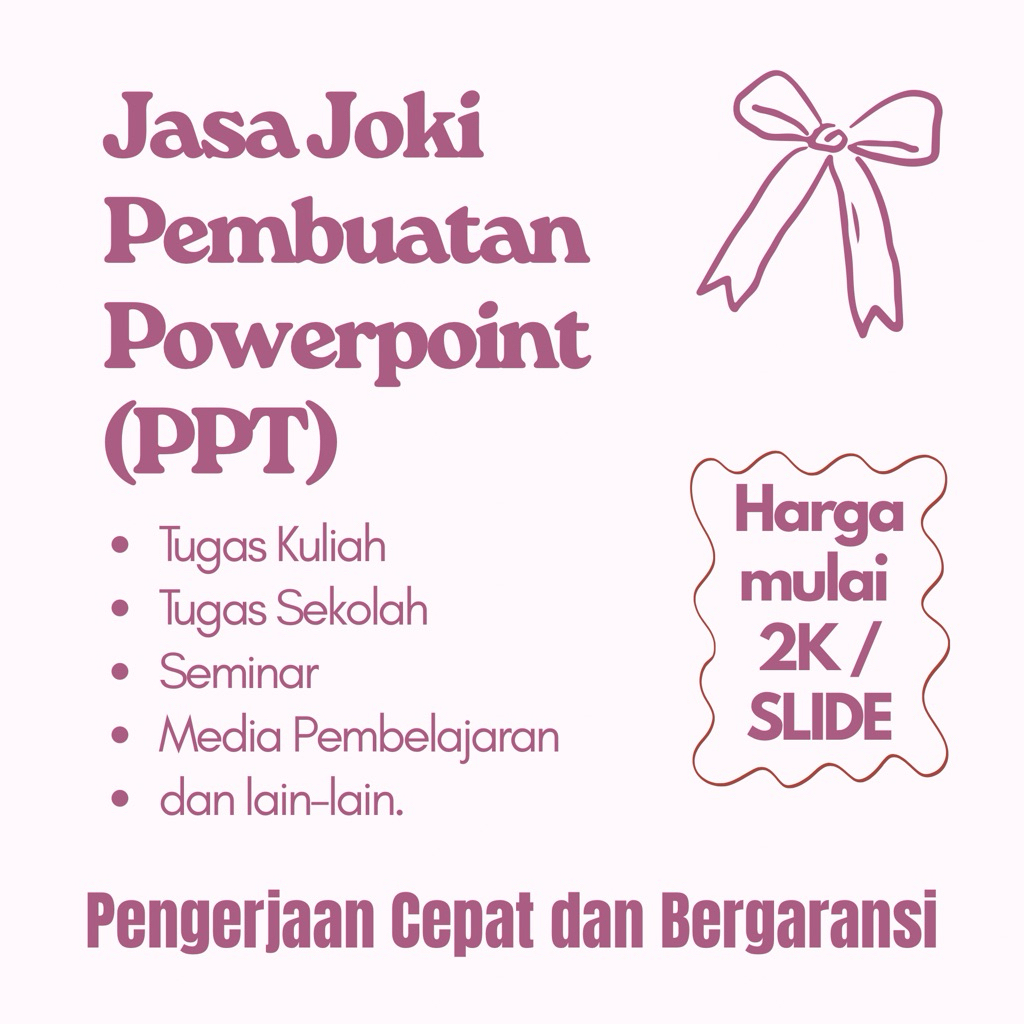 Jasa Pembuatan Powerpoint (PPT)
