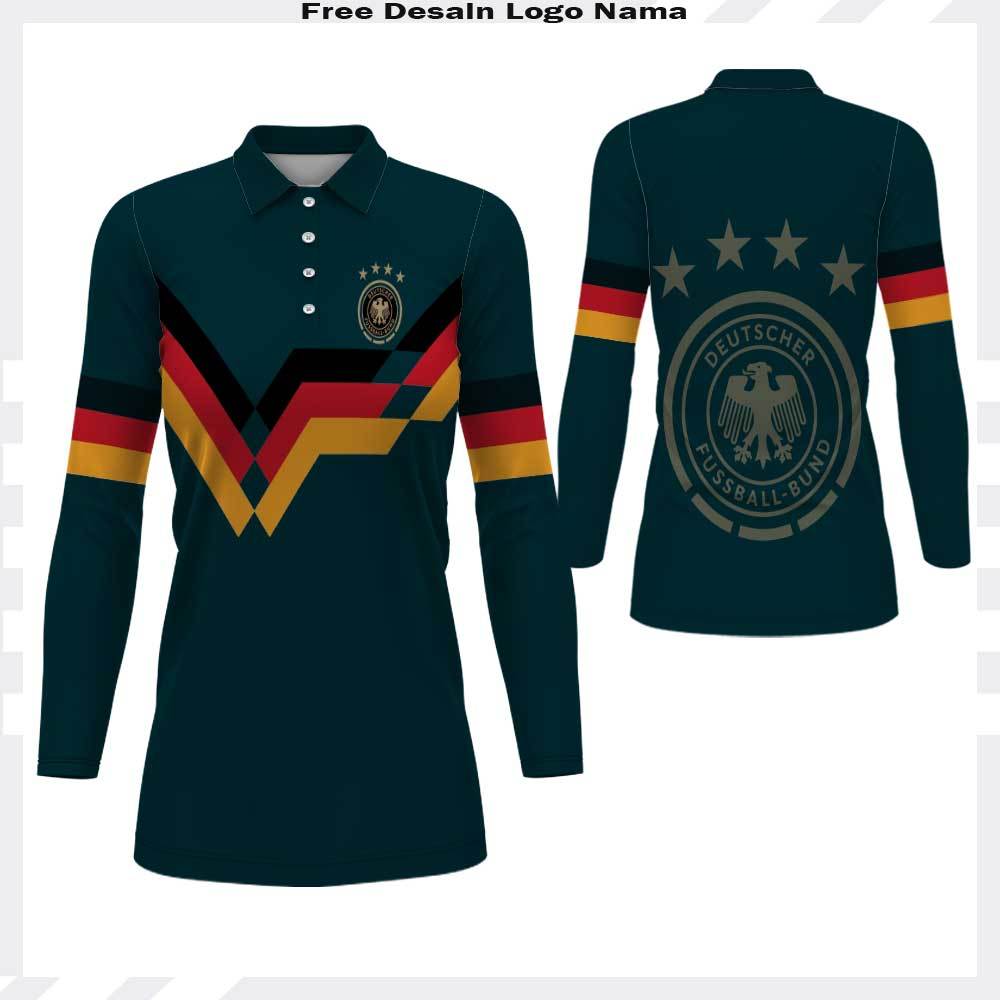 Kaos Tunik Polo Jersey Germany Sepak Bola Piala Dunia 206 Poliester Custom
