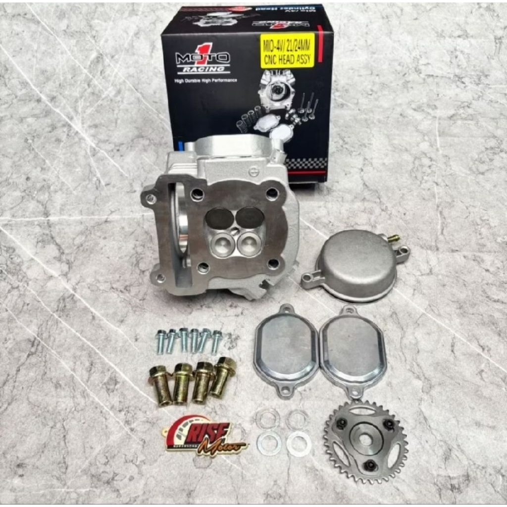BLOK CYLINDER HEAD MOTO 1 MIO 4 KLEP 24 21 PELATUK ROLLER Kode A