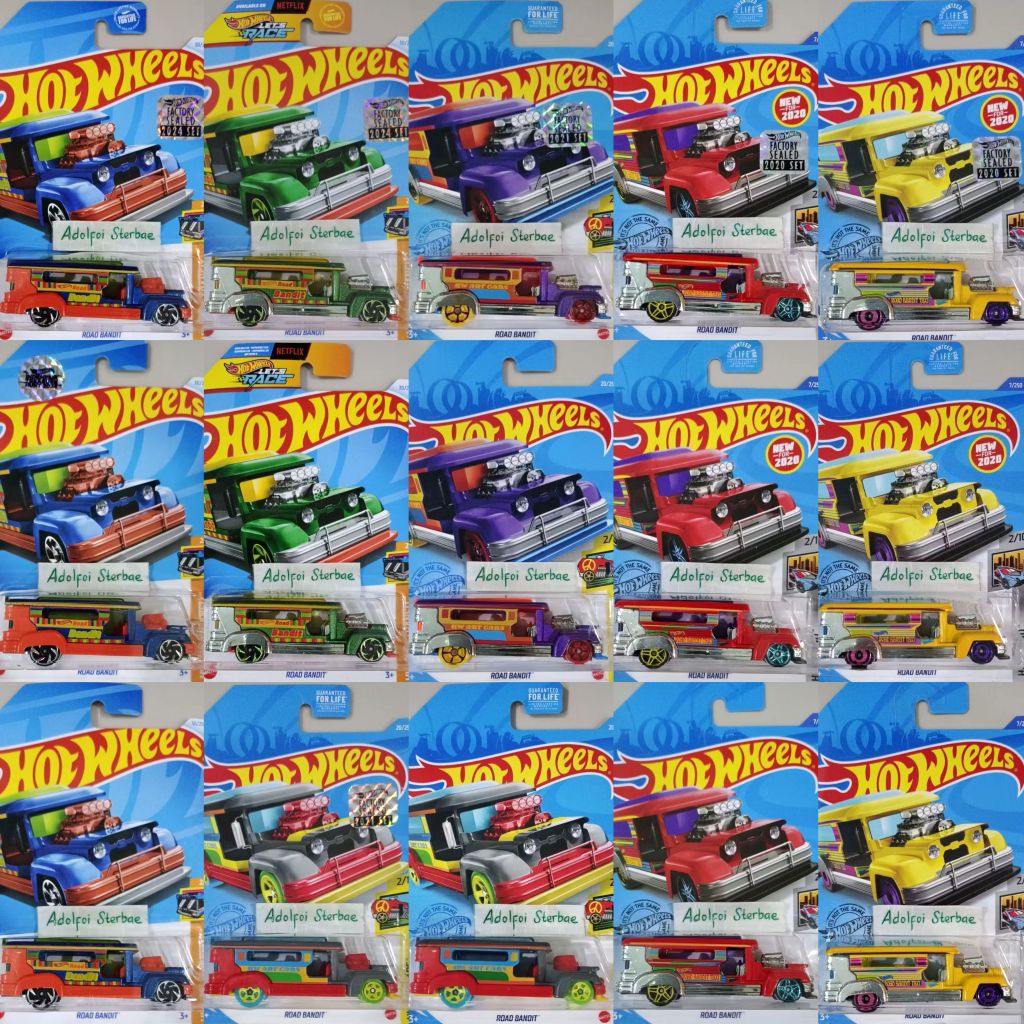 hotwheels hot wheels road bandit taxi hw art cars hw metro factory sealed hw fast transit let's lets