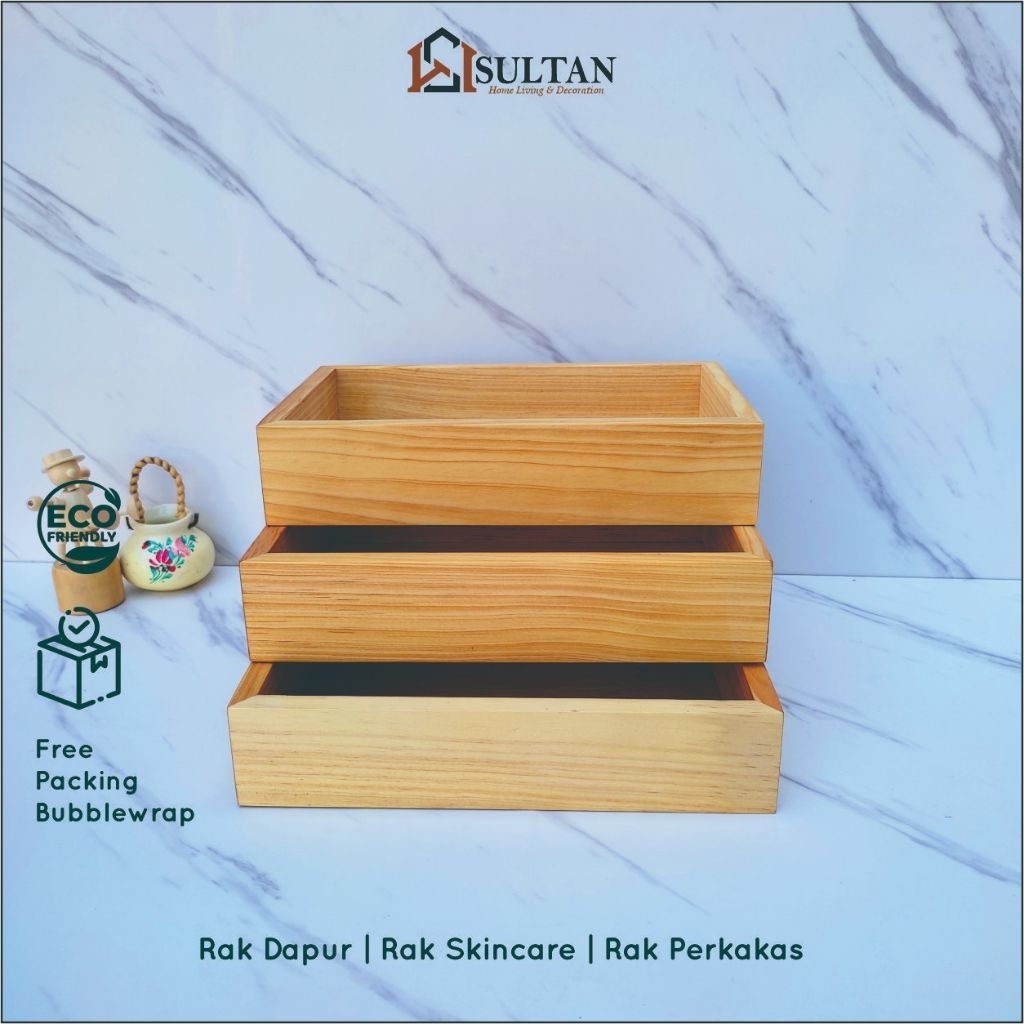 Rak Kotak Finishing halus/Rak kayu kotak/Rak Kotak/Rak kosmetik/Rak serbaguna/Rak multifungsi