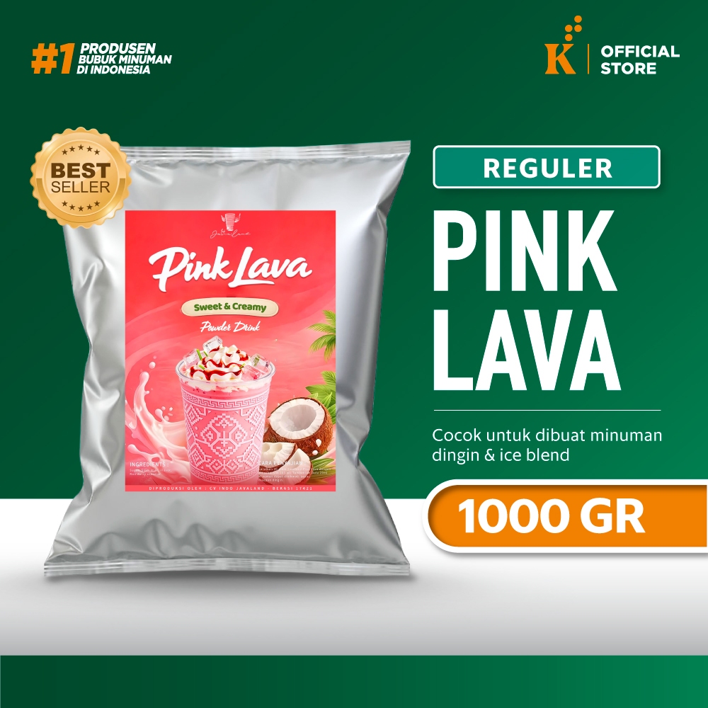 Bubuk Minuman Bubble Powder Drink Pink Lava ORIGINAL Javaland 1kg