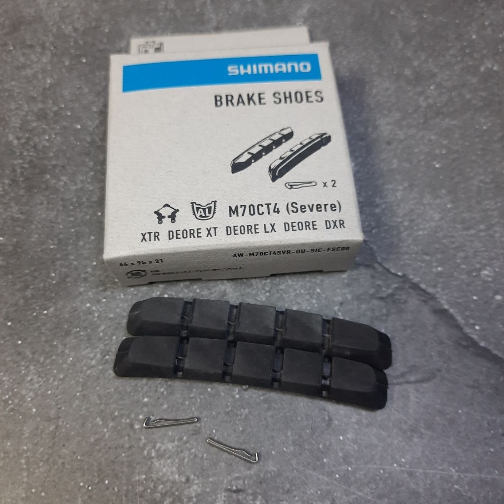 Shimano XTR XT LX DXR V-Brake Cartridge Brake Shoes M70CT4 - Kampas Rem V Brake XTR XT LX DX Model C