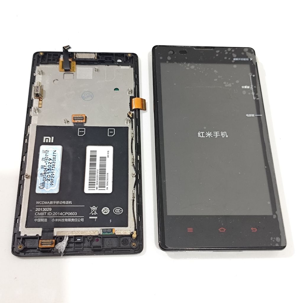cuci gudang LCD FULSET FRAME REDMI 1S ORIGINAL NORMAL
