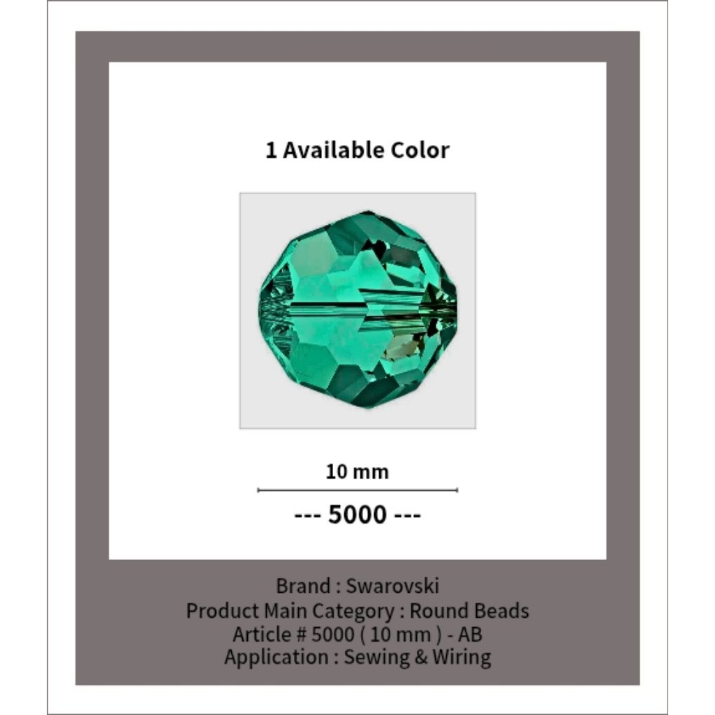SWAROVSKI™ - 10 MM AB Round Beads - Article # 5000 - Swarovski Crystal - Swarovski Kristal - Crystal