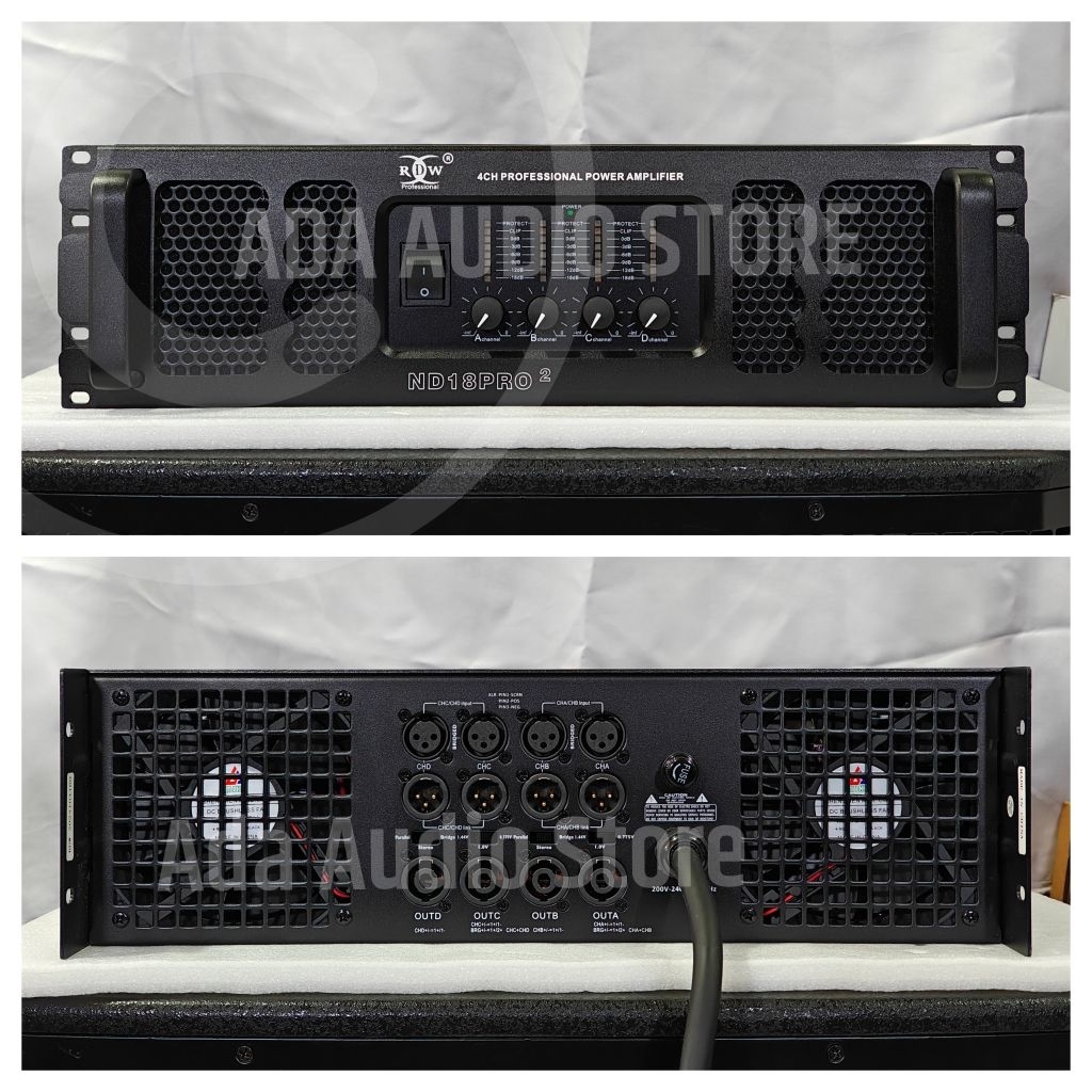 Power Amplifier / RDW ND18PRO2 / Kelas H / 4 Channel / ND 18 PRO 2 ND18 PRO 2 ND18PRO 2 4CH 4 Chanel