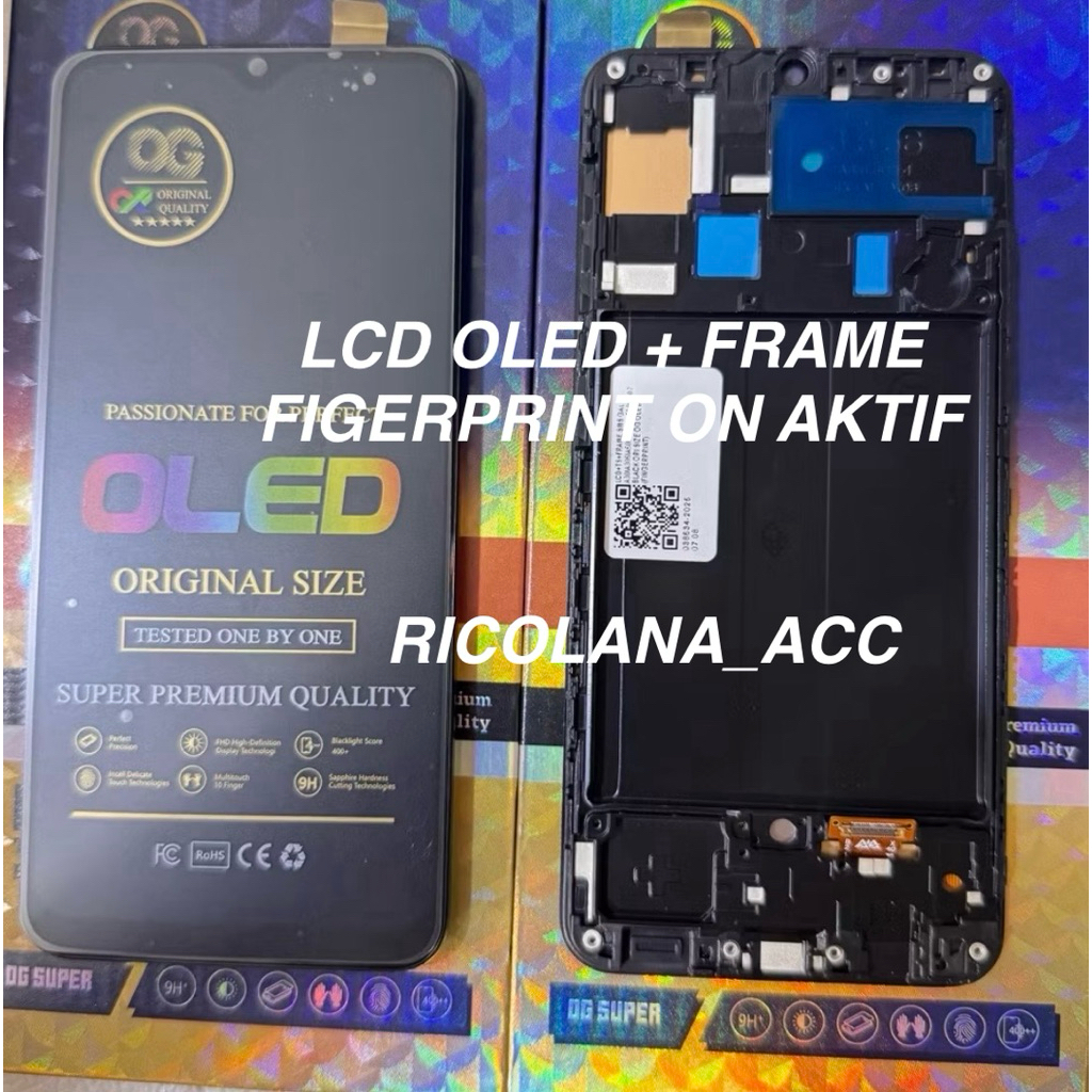 [LCD OLED OG] LCD+FRAME FINGER PRINT SAMSUNG A50 / A50S / A30 / A305 / A505 | LCD 1SET SAMSUNG A30 /