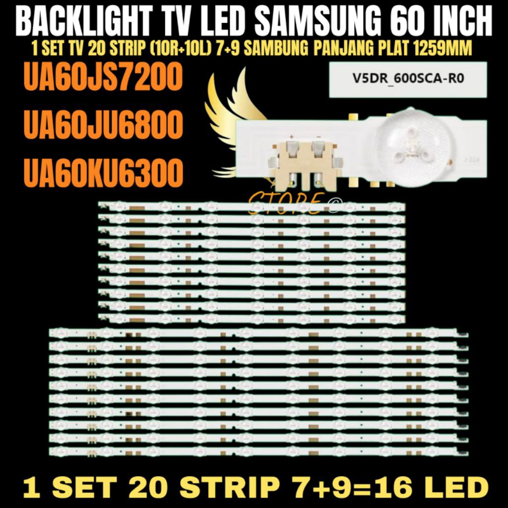 BACK LIGHT TV LED SAMSUNG 60 INCH UA-60JS7200- UA-60JU6800- UA-60KU6300 BACK LIGHT TV LED 60 INCH