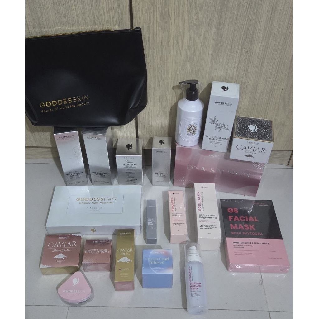 EXP +/-2028 Goddesskin By Athena Wt Premium Brightening Hair Lotion Cushion Powder Skintint Ocean Su