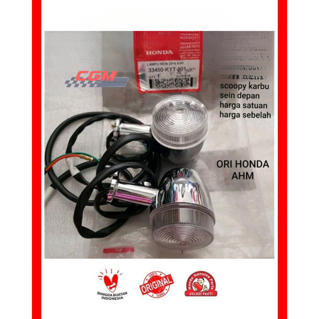 Riting Sein lampu sein depan Scoopy Karbu Kanan Kiri harga satuan ori honda 33450 KYT 901