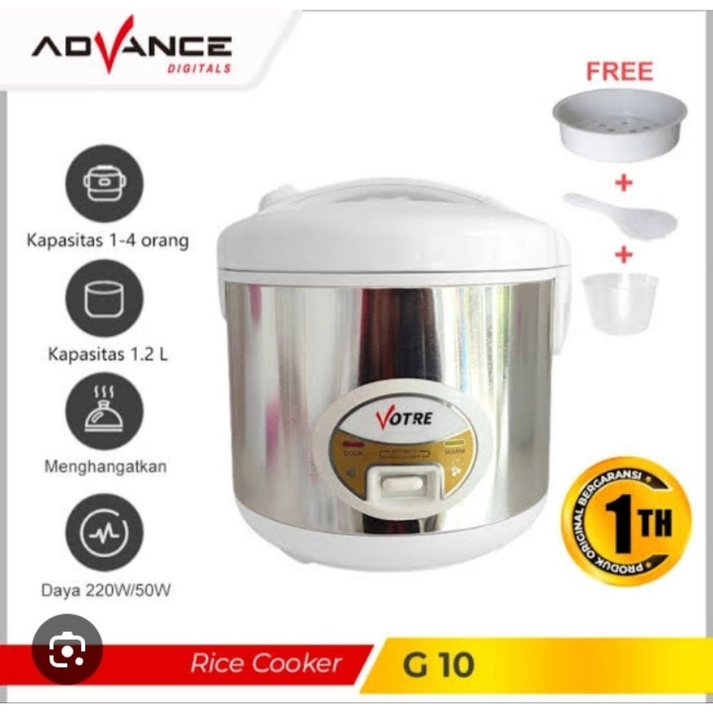 RICE COOKER VOTRE G 10 MURAH