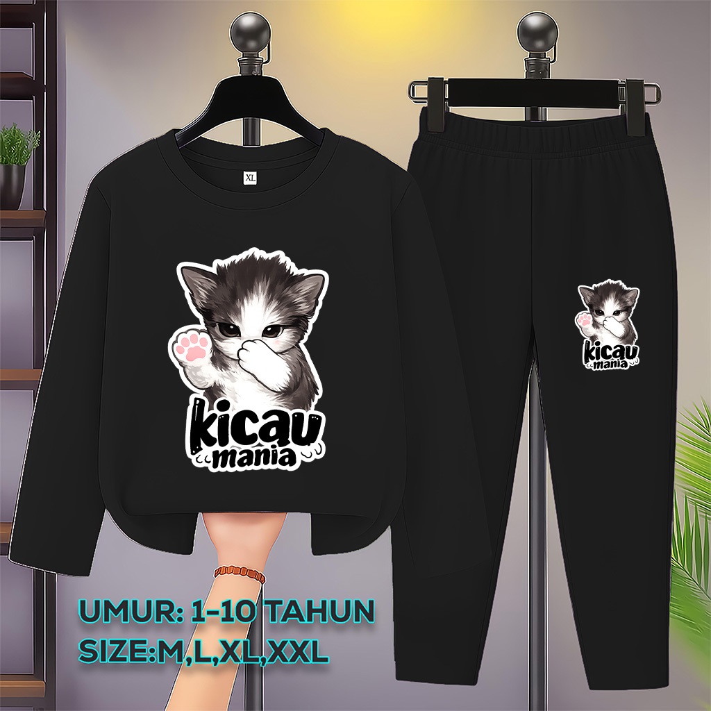 Baju Kicau Mania Anak Usia 3-10 Tahun Setelan Anak Laki-Laki / Perempuan Lengan Panjang Kicau Mania