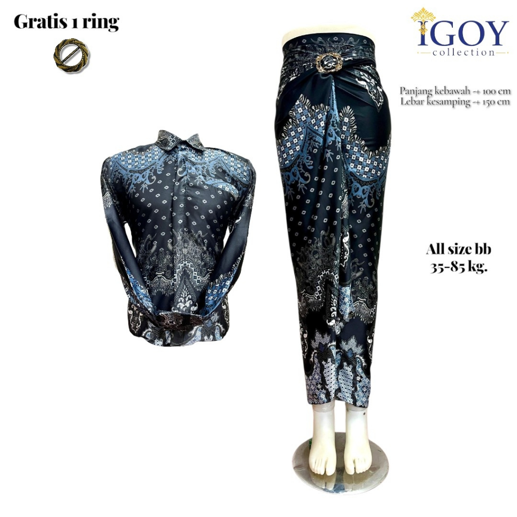 Couple baju batik dan rok lilit batik couple pasangan untuk lamaran pesta kondangan