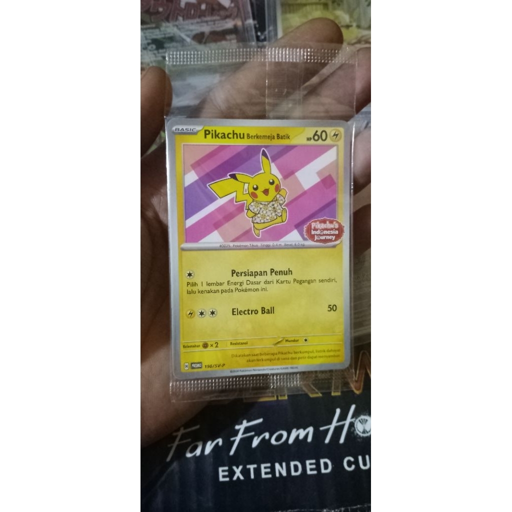 Kartu Pokemon Pikachu Batik Pink