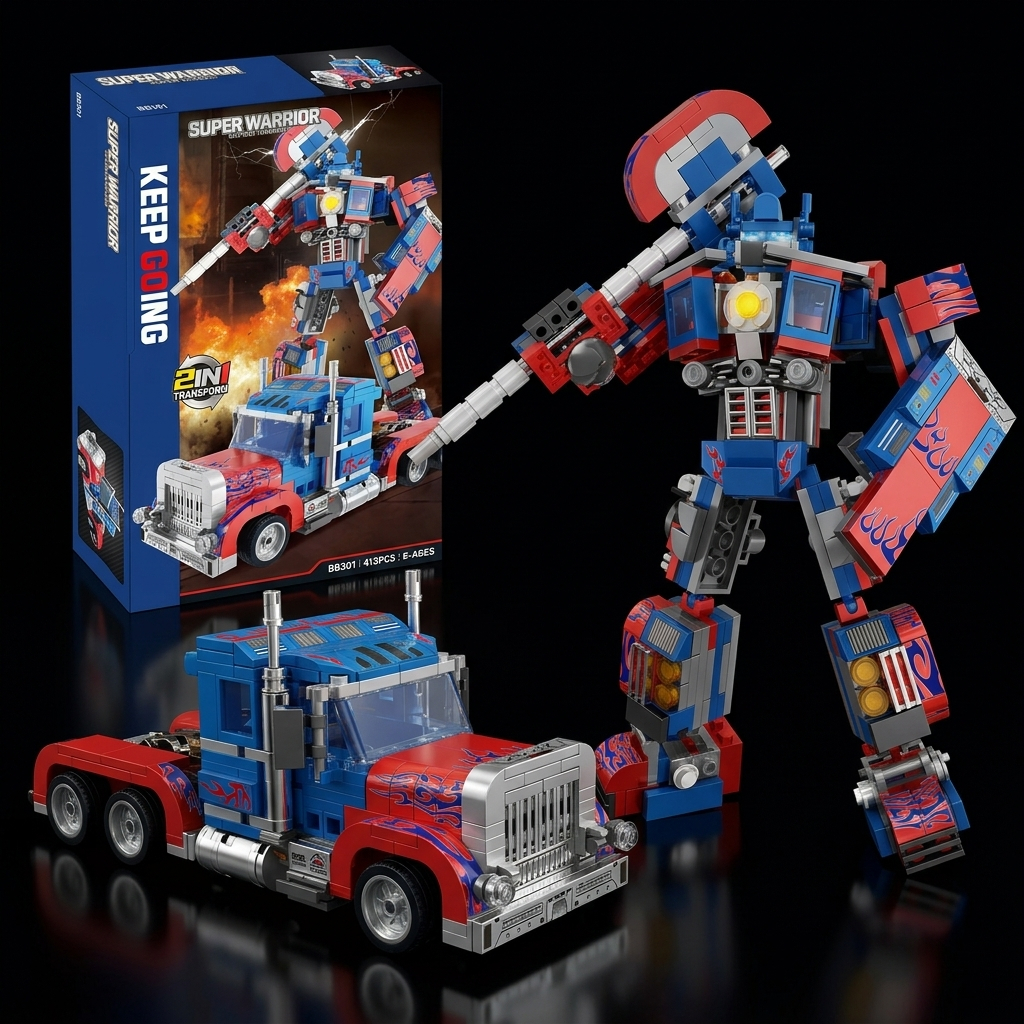 TC Mainan Koleksi Bricks Robot Transformer Optimus & Bumblebee 400++ Pcs