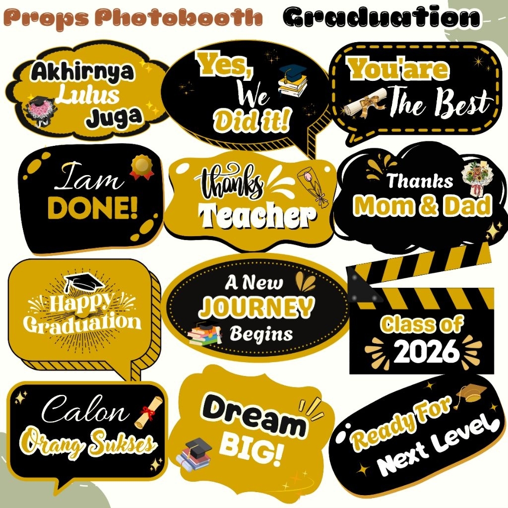 Props Wisuda Photooboth Graduation Props photobooth kelulusan 1 Pcs