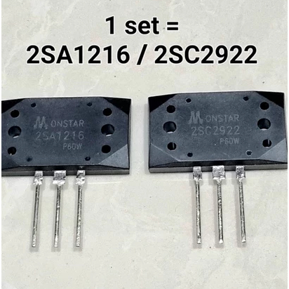 TRANSISTOR FINAL SANKEN 2SA1216 A1216 / 2SC2922 C2922 MONSTAR P60W
