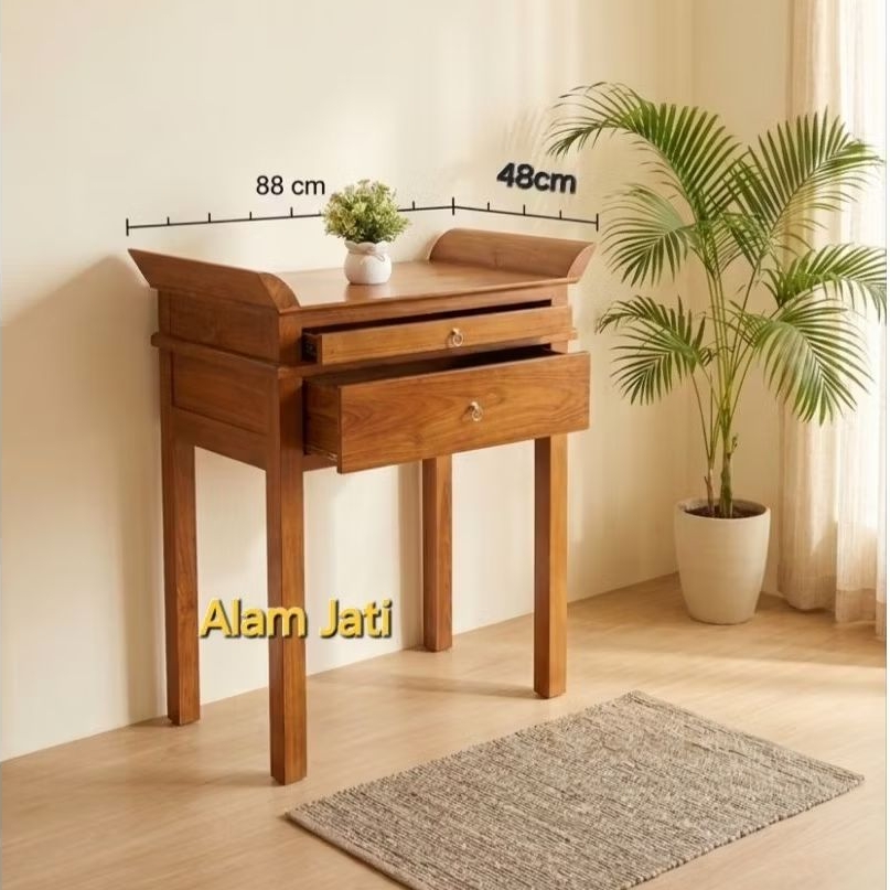Meja Altar Leluhur Meja Sembahyang Jati Minimalis