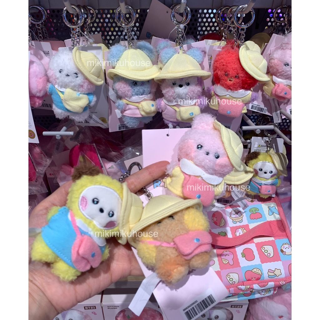 READY BT21 MININI PICNIC MATE DOLL KEYCHAIN BT21 GANTUNGAN KEYRING COOKY SHOOKY CHIMMY KOYA MANG TAT