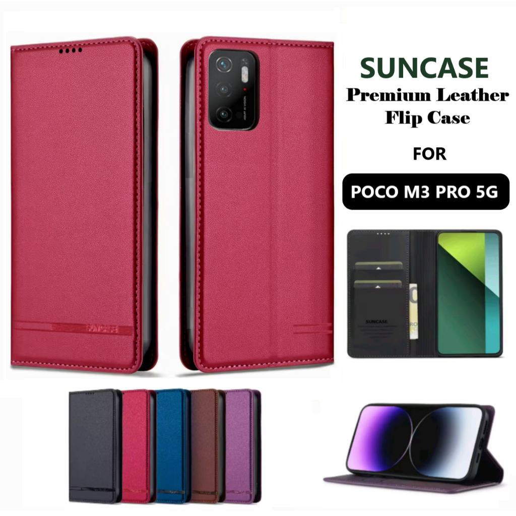 CASE FLIP WALLET for XIAOMI POCO M3 PRO (5G) Premium FLIP CASE KESING HP Casing KULIT PELINDUNG HAND