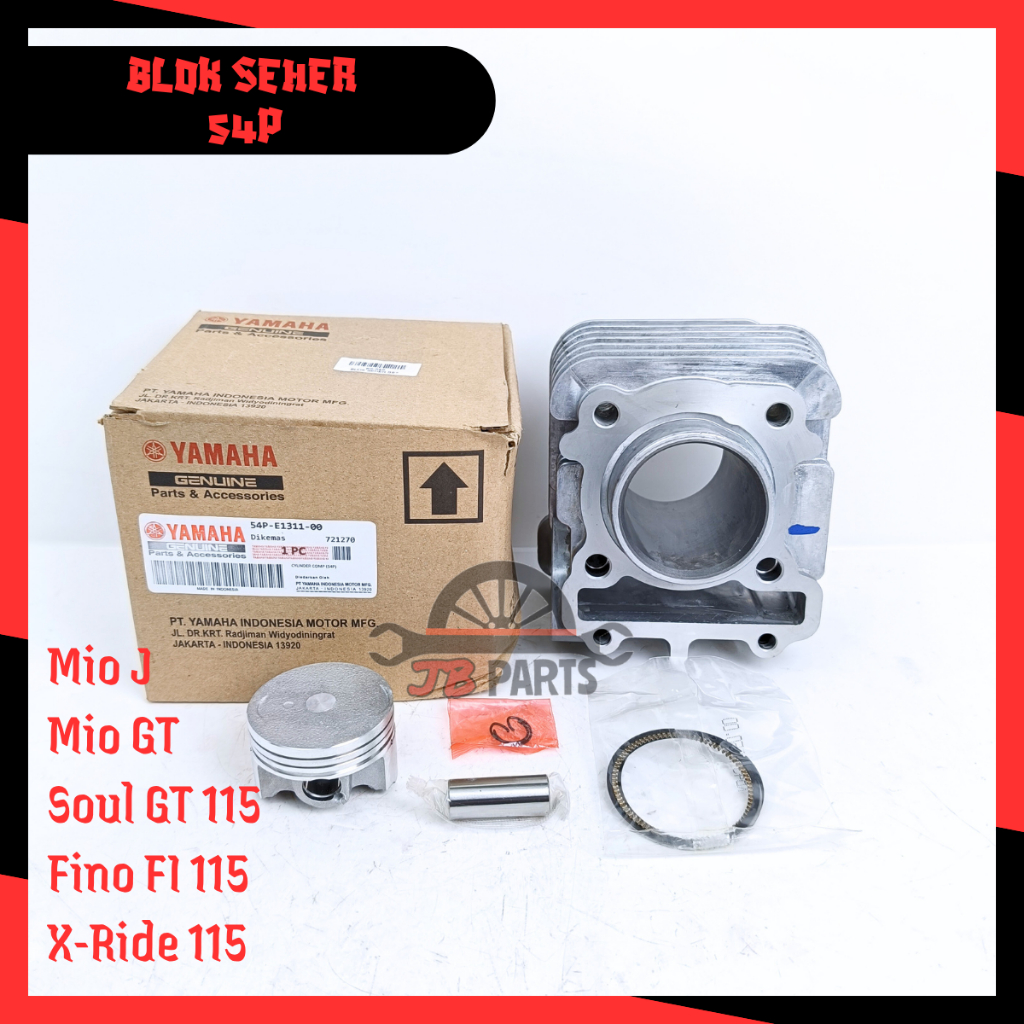 Blok Seher Set Yamaha 54P Block Piston Mio J Mio GT Soul GT 115 Fino FI 115 X-Ride 115 Silinder Bori