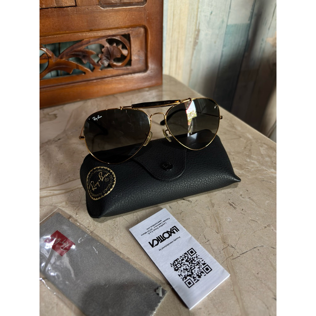 kacamata klasik ray-ban Rb 3029 outdoorsman II 197/71 sz 62 kaca gradient