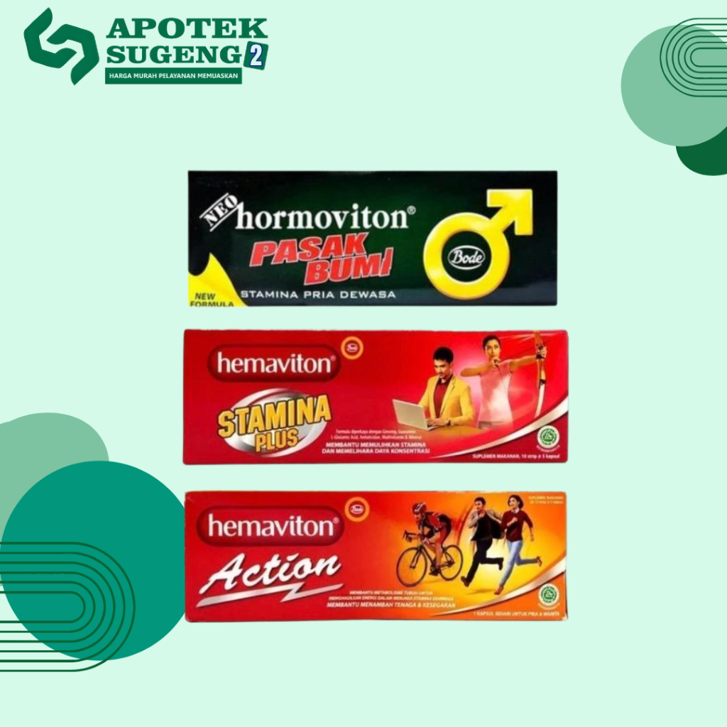 Multivitamin Hemaviton Stamina, Hemaviton Action, Hormoviton Stamina Pria Dewasa