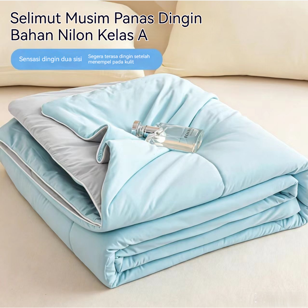 Selimut sejuk musim panas yang lembut, dengan sensasi sejuk alami, nyaman untuk tidur