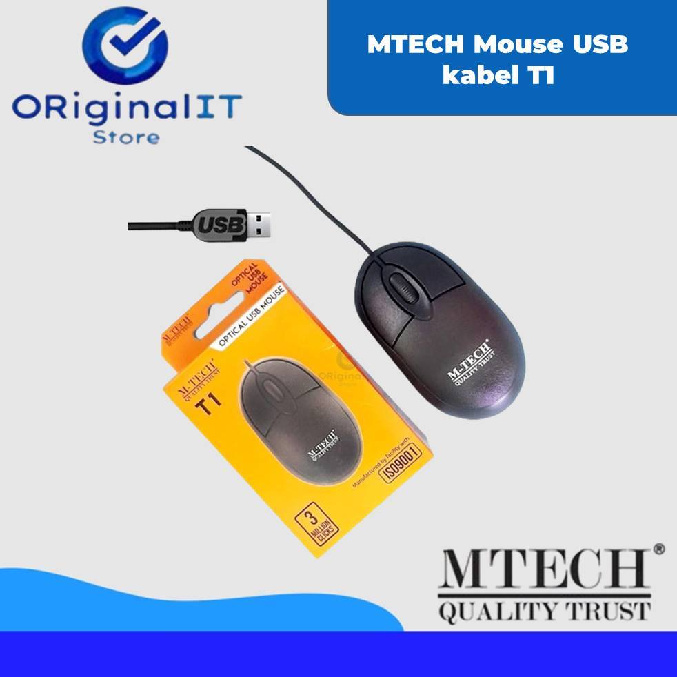 MTECH Mouse Kabel USB Mouse Komputer pc Laptop Mouse Murah