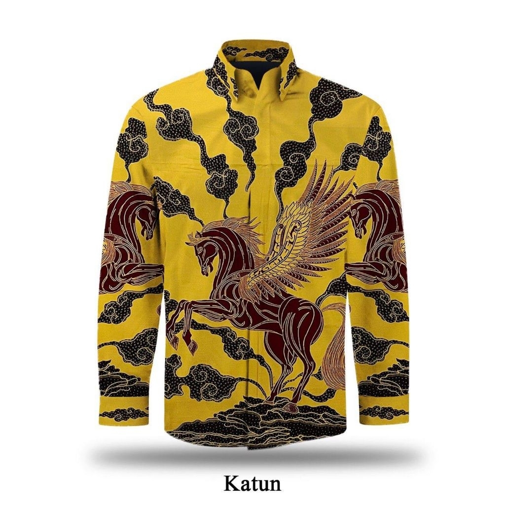 kain batik tulis pria bahan katun motif kuda batik tulis pria