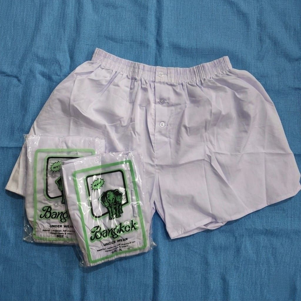 BANGKOK_Celana Dalam Pria_Celana Dalam Bangkok Putih_Celana Katun Pria