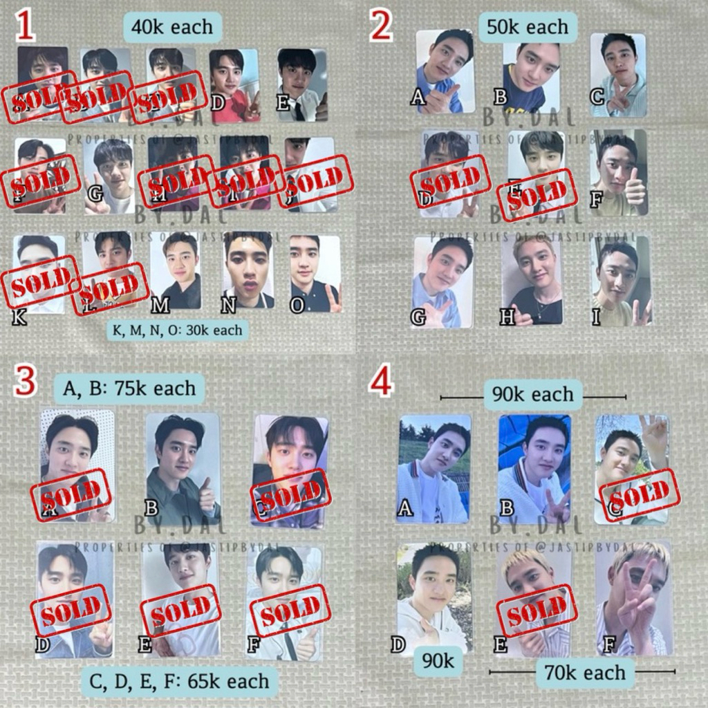 OFFICIAL PHOTOCARD DOH KYUNGSOO D.O. EXO PC ALBUM MD BENEFIT BENE DKS BLOOM DO IT EXPECTATION CONCER