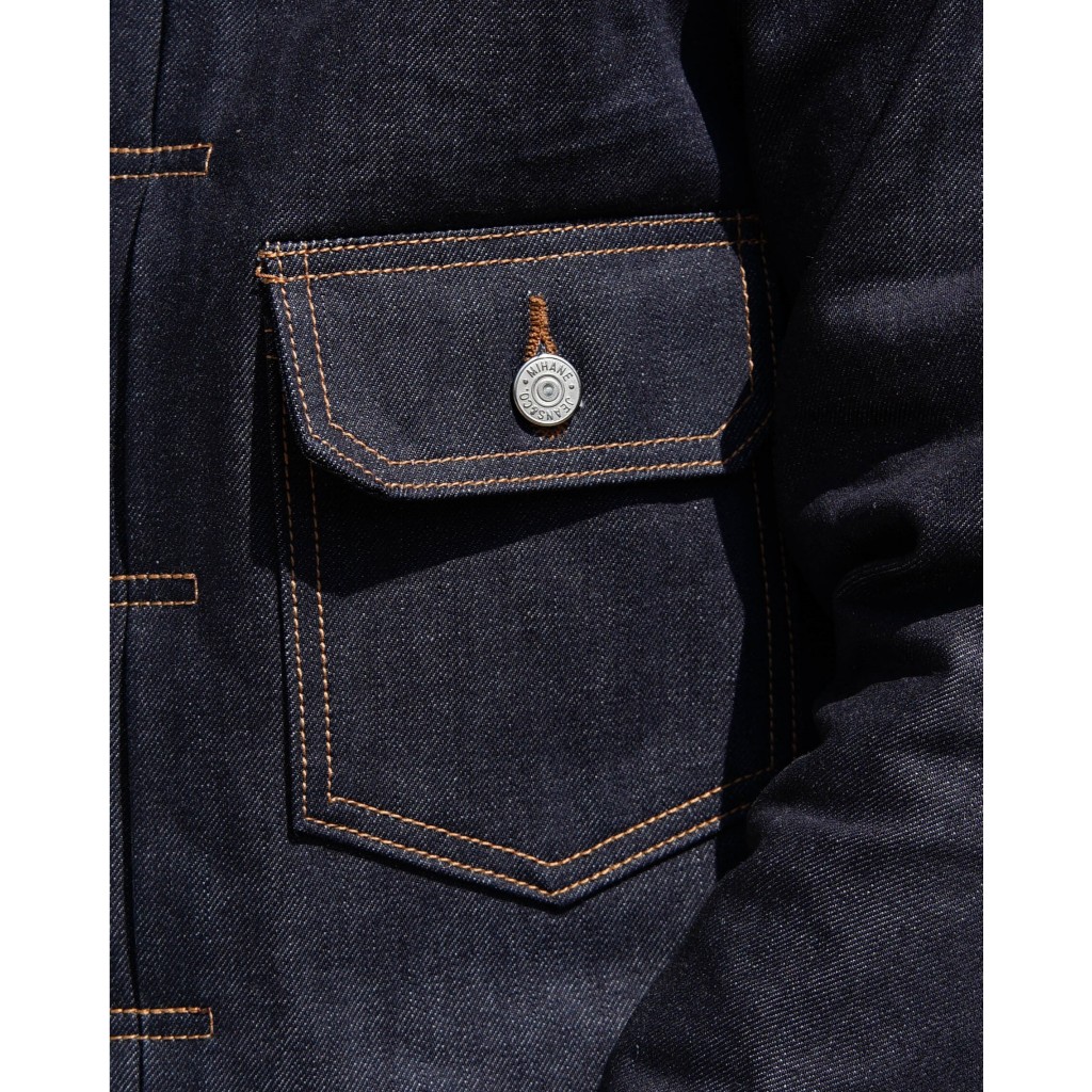 PROMO TERBARU Mihane Jeans - Jacket Pria Denim - HARDLOOM Type II Cinchback 14oz Sanforized