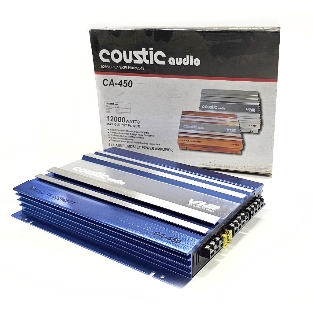 Power Coustic Audio CA-450 4 Channel Power Audio Mobil 4 Chanel Coustic Audio