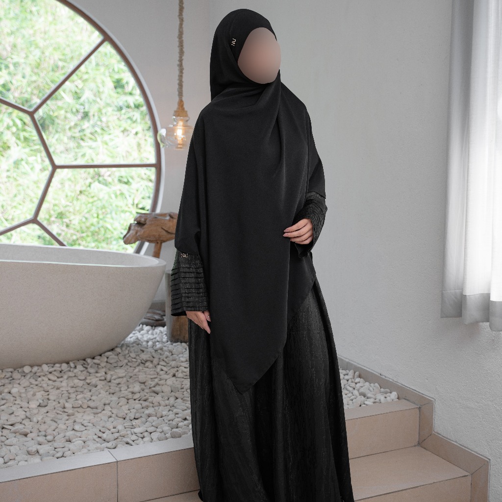 NAJ Studio - Xara Abaya Black Series Gamis Terbaru Mewah Elegan